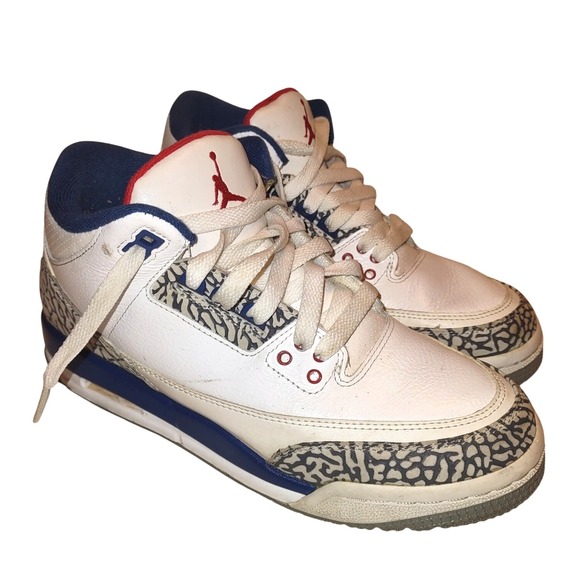 Nike Air Jordan 3 Retro Sport Sneakers Shoes Size 6Y Boys Blue 854261-106 2016 - Picture 2 of 8